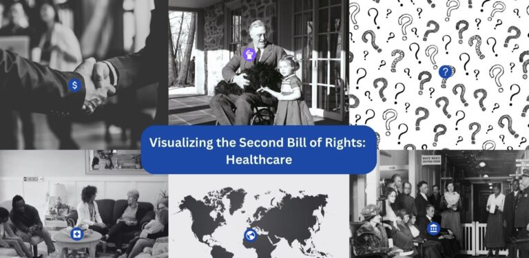 Collage of historical images in black and white.